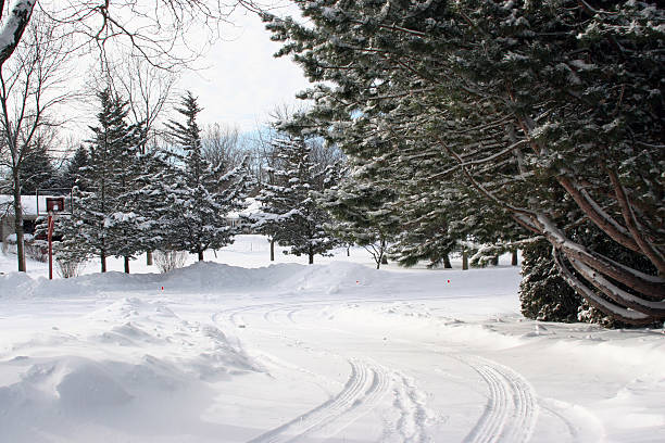 Cтоковое фото Winter road после «Снежная буря»