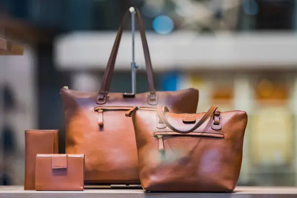 Photo of Women luxury handbags in a store in Milan