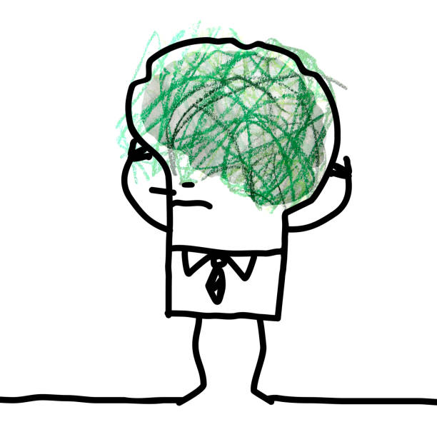 Cartoon Big Brain Man - doodle and confusion