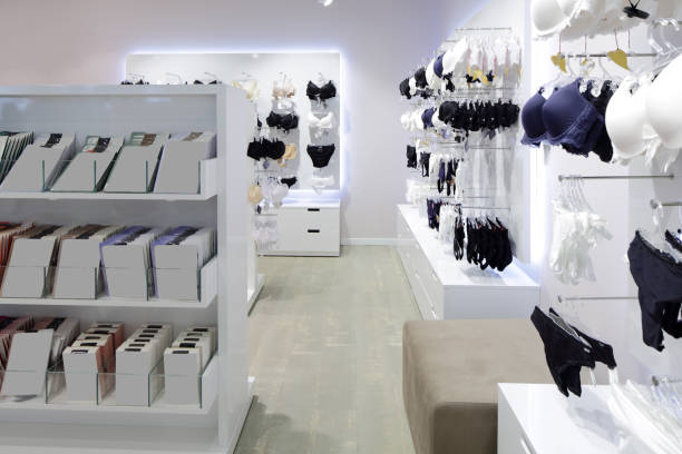 istock interior of bright underwear shop 909184270