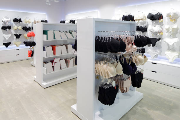 istock interior of bright underwear shop 909187280