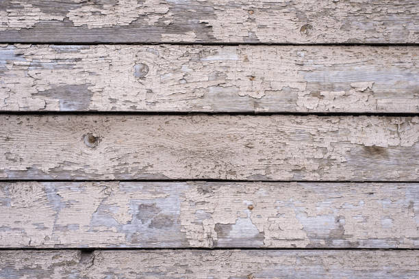 istock Old wooden rural surface - black and white board, rustic background 909191500