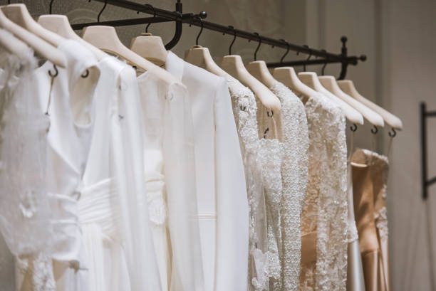 istock Luxury wedding dresses in a store in Milan 909191744