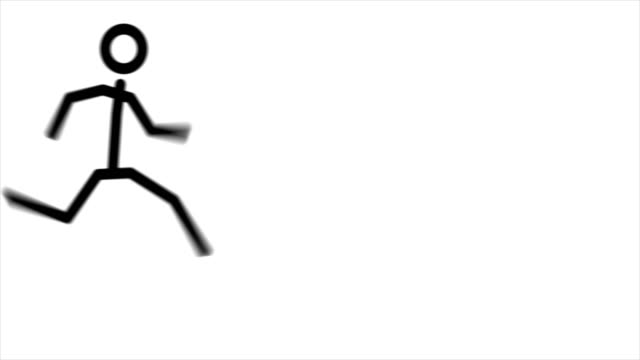 Stick Figure Running Stock Videos and Royalty-Free Footage - iStock