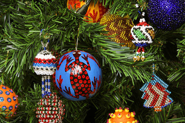 Christmas Decorations of Africa two stock photo