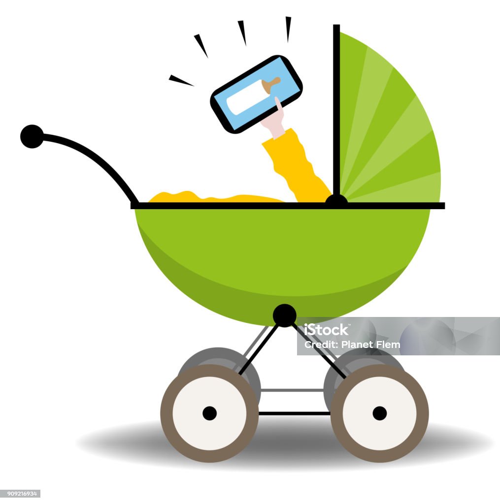 Baby app An app for babies. Brand Name Online Messaging Platform stock vector