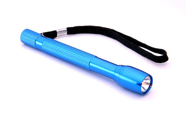 Blue Flashlight stock photo