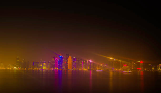 istock Doha, QATAR -DECEMBER 25, 2016: Night Doha skyline view 909224912