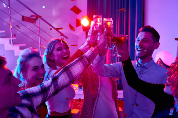 istock People Toasting at Great Party 909225364