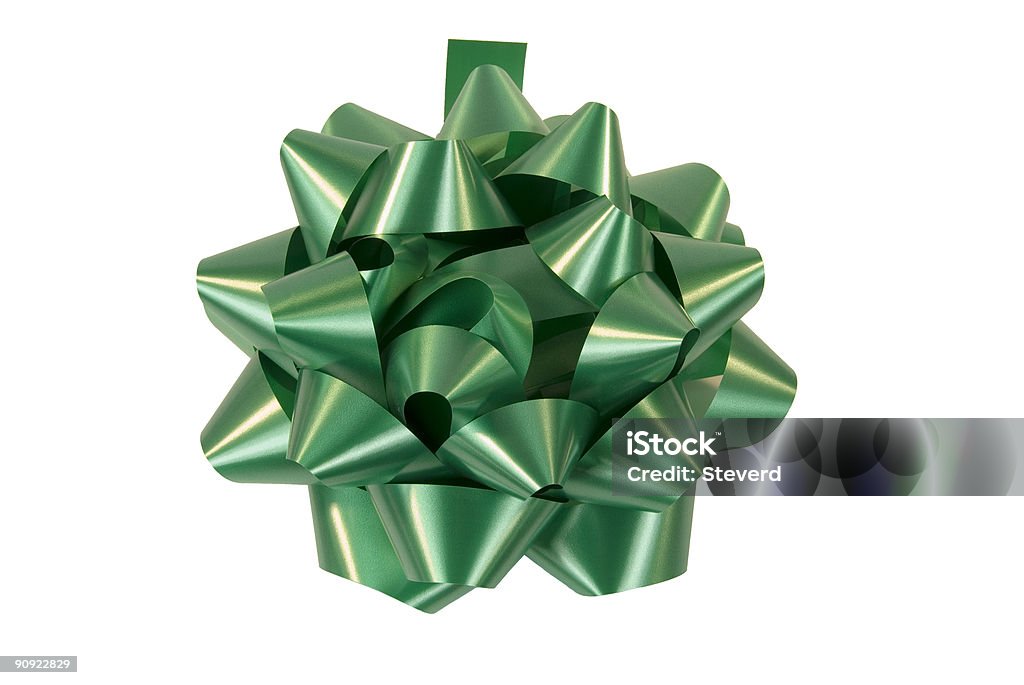 Green bow  Christmas Stock Photo