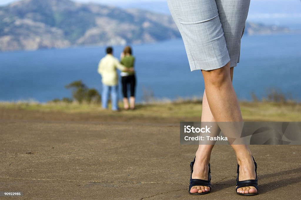 Modeling shoes  Bermuda Shorts Stock Photo