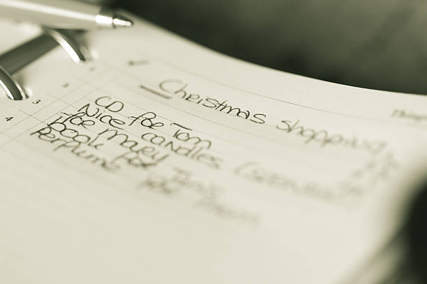 istock Christmas shopping list 90923097