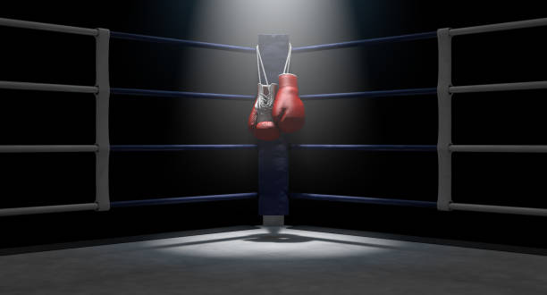 istock Boxing Corner And Boxing Gloves 909232986