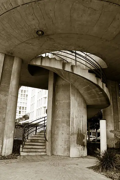Photo of spiral staircase in downtown los angeles