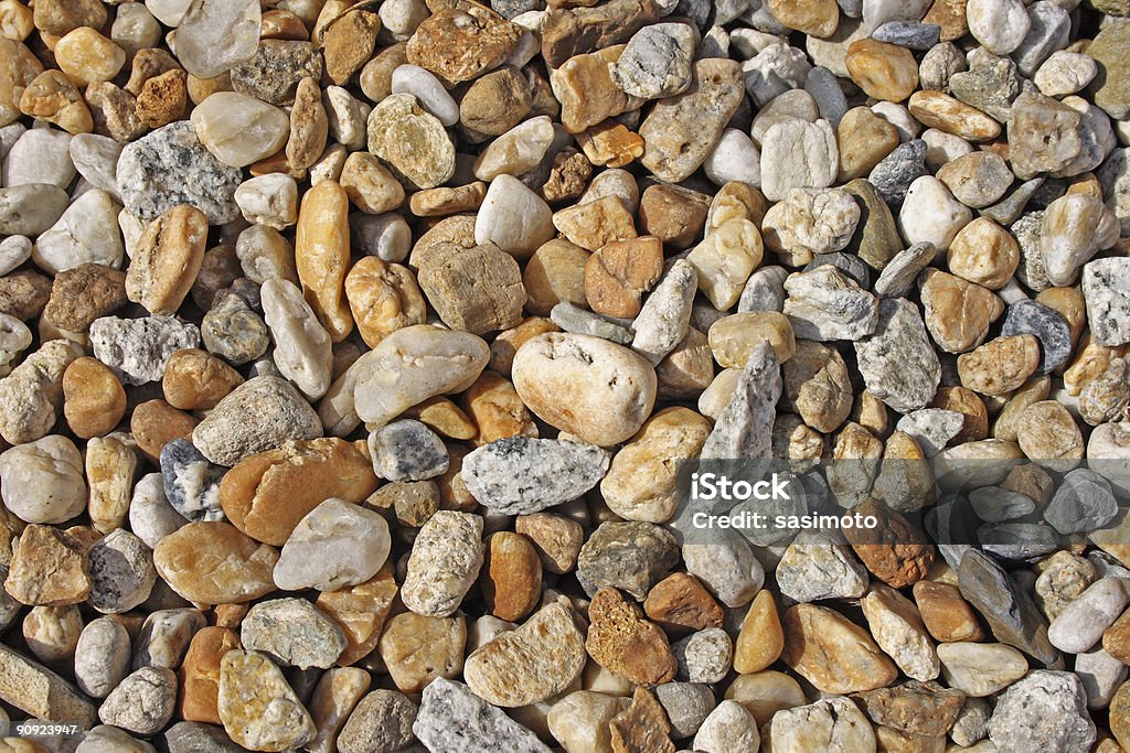Hintergrund: Verschiedene Steine und Kiesel - Lizenzfrei Bildhintergrund Stock-Foto