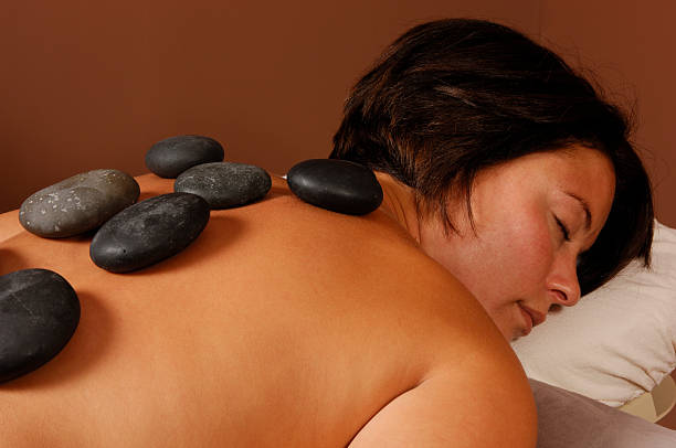 istock Massage Hot Mineral Stones at Spa 90924450