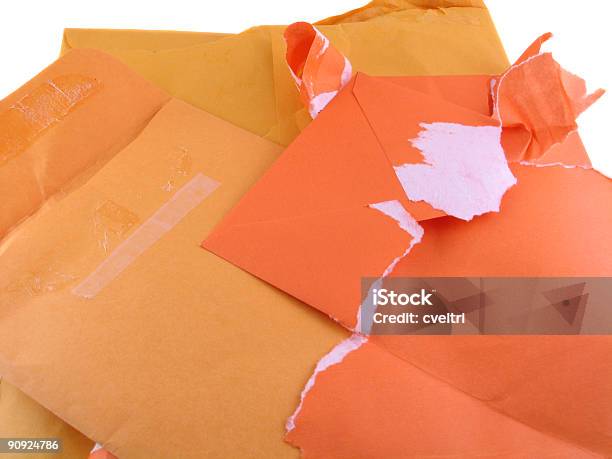 Foto de Envelopes e mais fotos de stock de Aberto - Aberto, Abrindo, Amontoamento