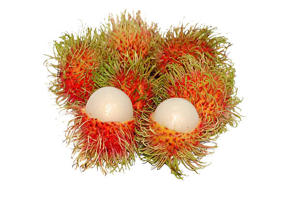 Rambutans or hairy fruits stock photo