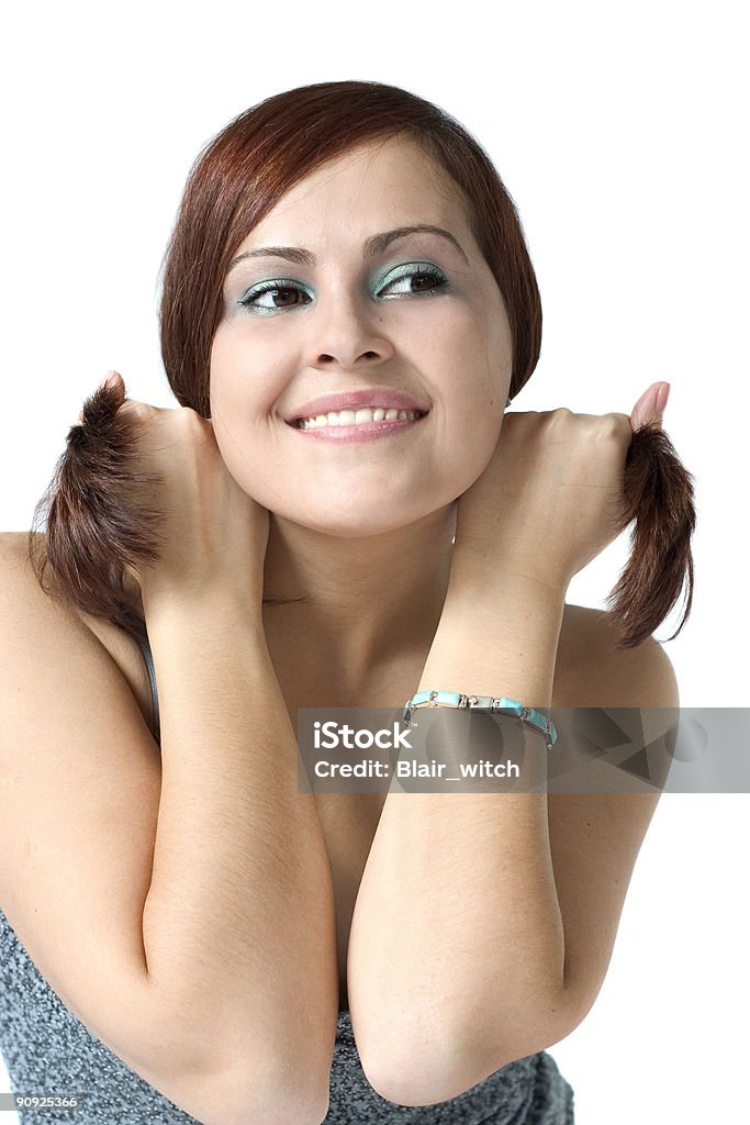 Garota feliz com cauda - Foto de stock de Adolescente royalty-free