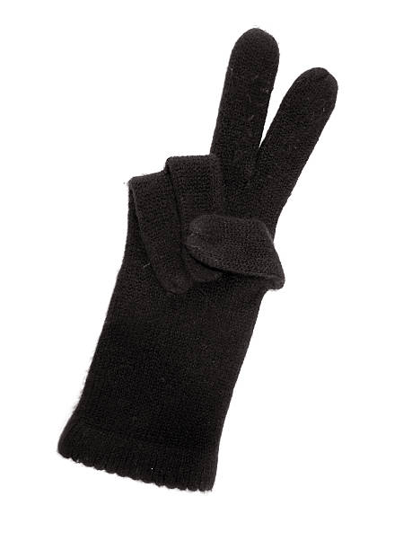 istock Glove holding up two fingers 90925833