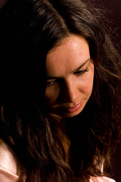 istock Head of young woman by night 90926013