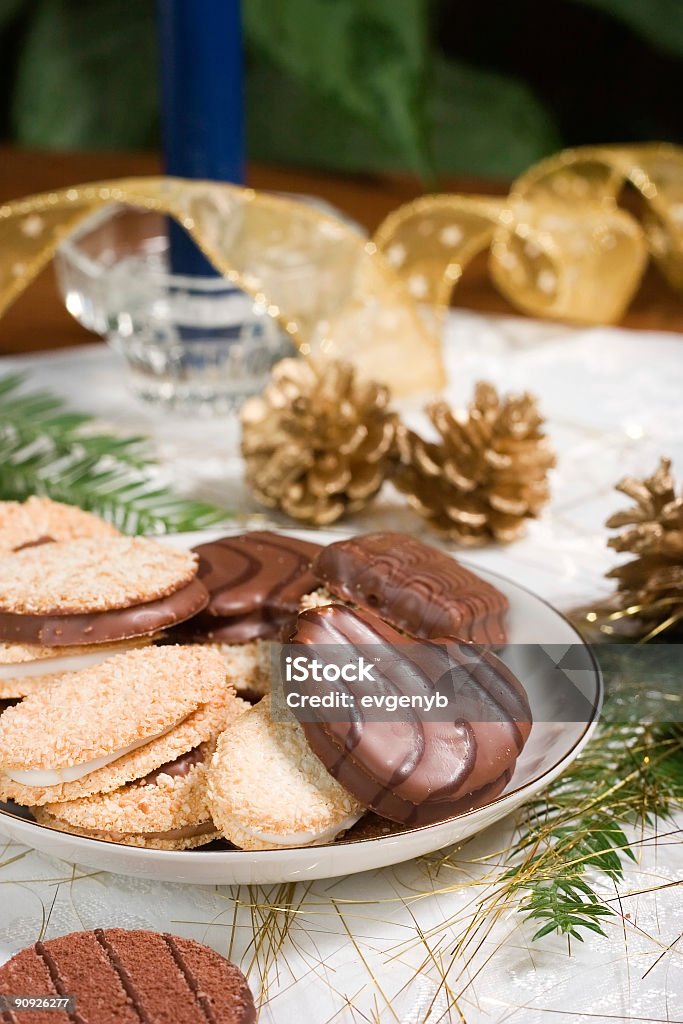 Os Cookies, abeto e cones de férias Guardanapo - Royalty-free Assado no Forno Foto de stock