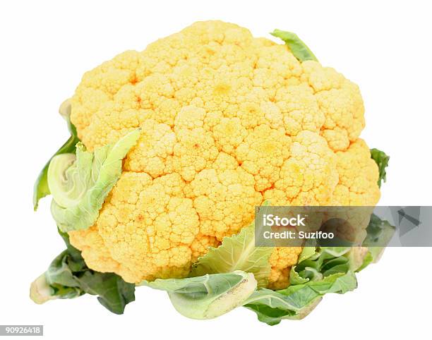 Orange Cauliflower V2 Stock Photo - Download Image Now - Cauliflower, White Background, Beta Carotene