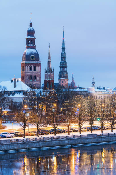 istock Riga towers in winter 909268254