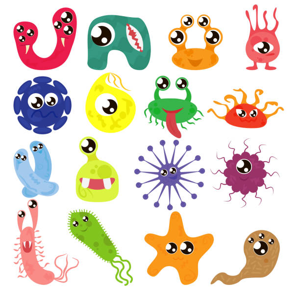 Ilustración de Conjunto De Bacterias De Dibujos Animados Divertidos Personajes Lindos Monstruos Con Diferentes Formas Colores Y Expresiones Faciales Celular Graciosos Virus Y Microbios Diseño De Dibujos Animados Vector Aislado Sobre Fondo Ilustración de Conjunto De Bacterias De Dibujos Animados Divertidos Personajes Lindos Monstruos Con Diferentes Formas Colores Y Expresiones Faciales Celular Graciosos Virus Y Microbios Diseño De Dibujos Animados Vector Aislado Sobre Fondo