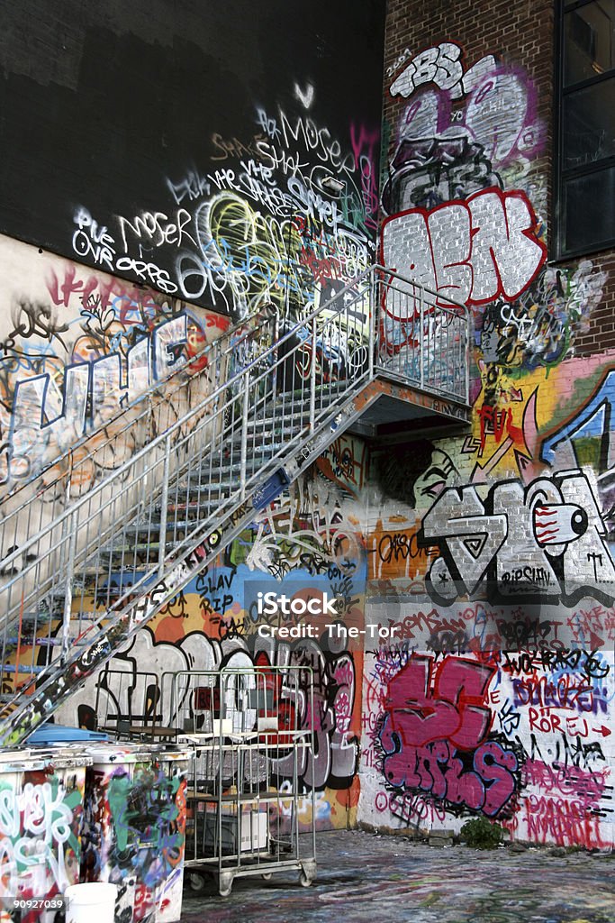 Graffiti Corner  Airbrush Stock Photo