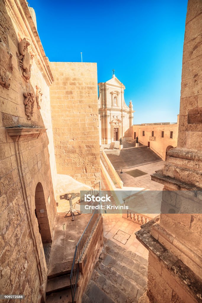 Victoria, Isola di Gozo, Malta: Cattedrale dell'Assunzione nella Cittadella - Foto stock royalty-free di Gozo - Malta