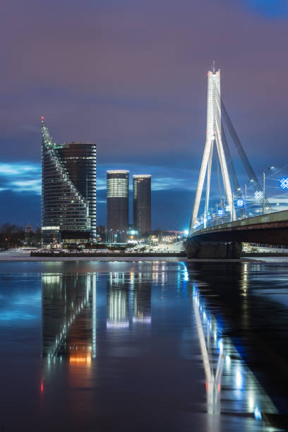 Quay of Daugava River in Riga, Latvia