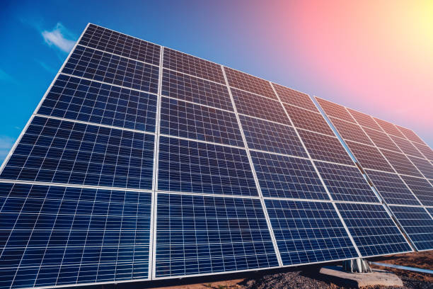 istock Solar panels, photovoltaic, alternative electricity source 909280342
