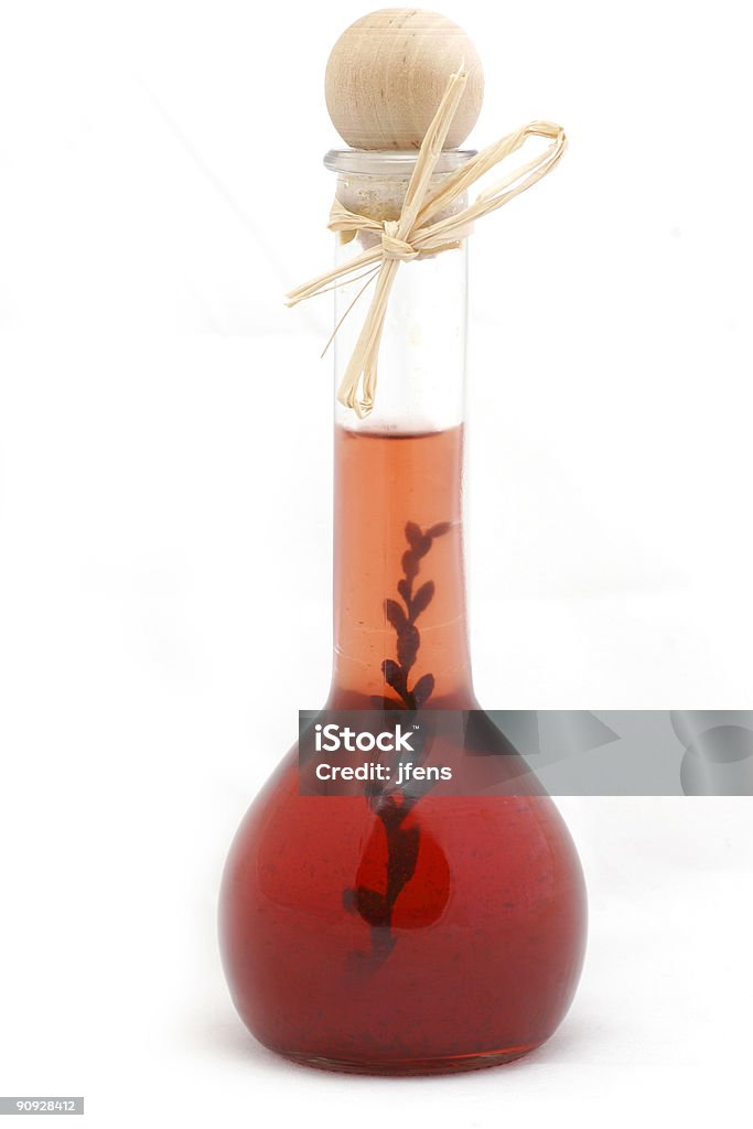 Flasche cranberry-Essig-Weißer Hintergrund - Lizenzfrei Beere - Obst Stock-Foto