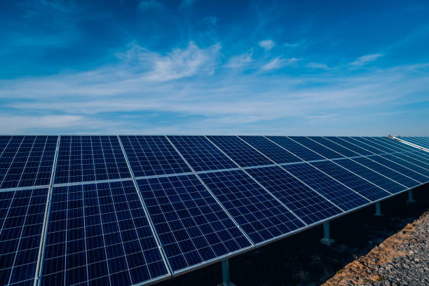 istock Solar panels, photovoltaic, alternative electricity source 909287290