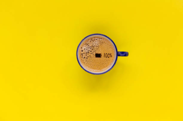 A cup of coffee top view
