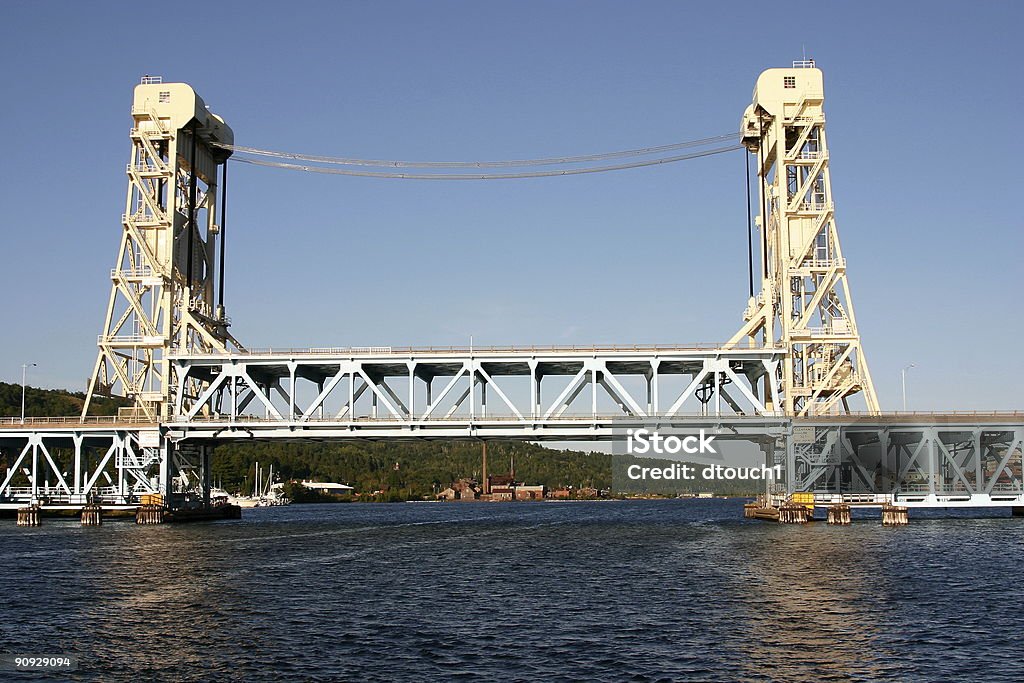 Houghton-Hancock Bridge bei Tag - Lizenzfrei Anlegestelle Stock-Foto