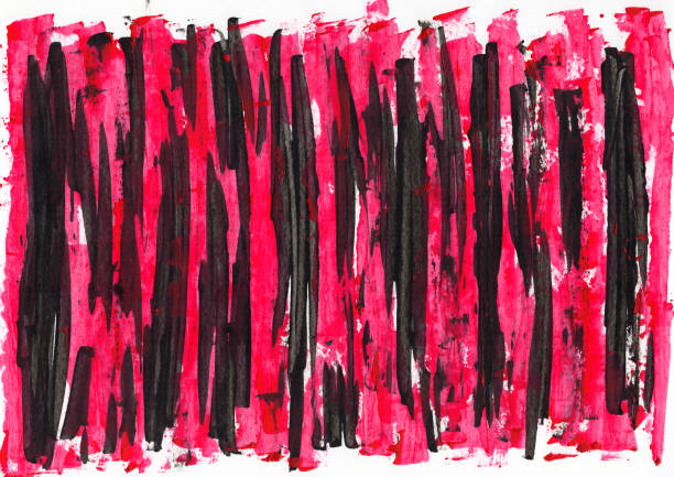istock Abstract painting color texture, acrylic color background, knife texture, white, red. Self made 909291990