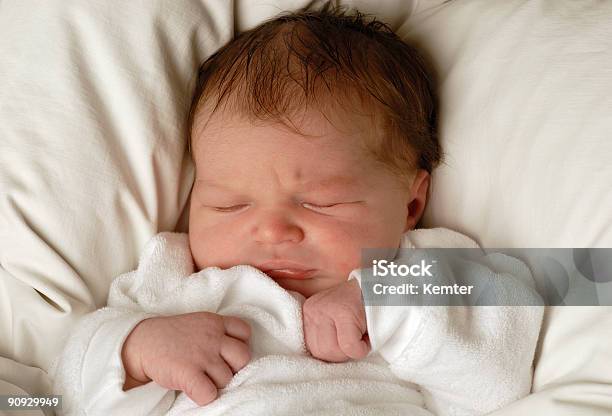 Newborn Sleeping Stock Photo - Download Image Now - Beautiful People, Beauty, Bedtime