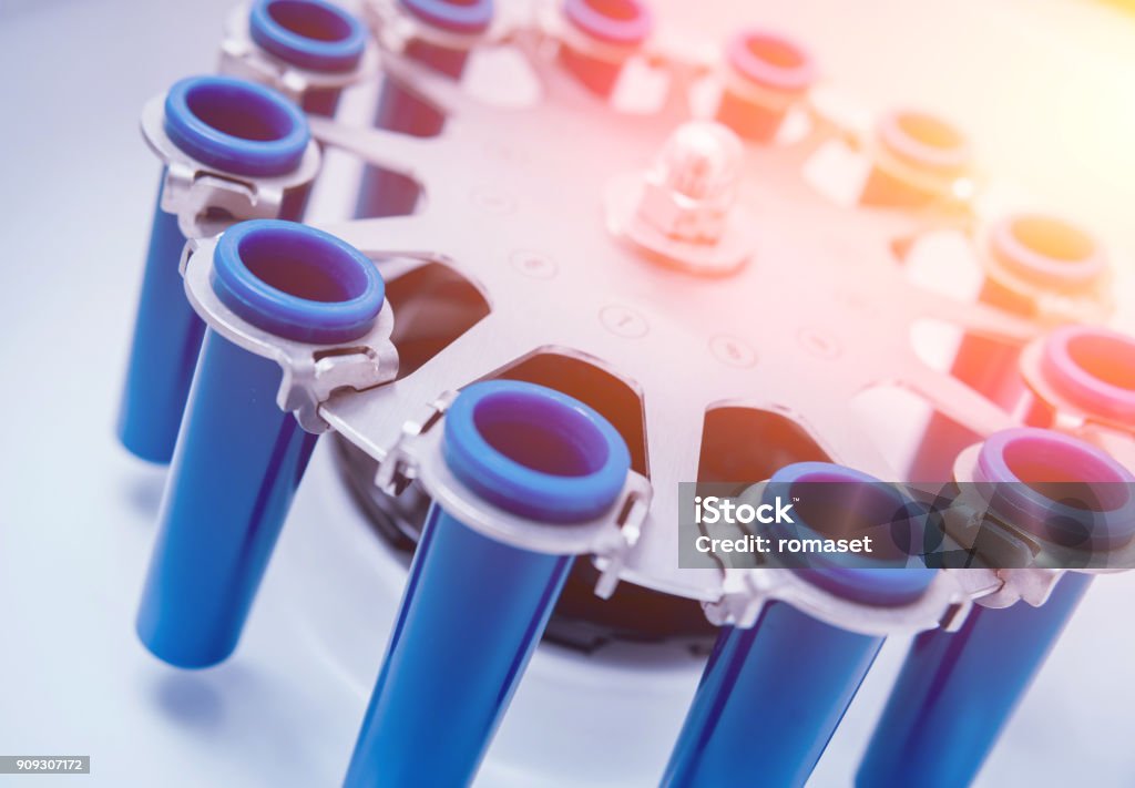 Medical laboratory centrifuge. Medical laboratory centrifuge. Light background Centrifuge Stock Photo