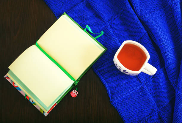 Notes and tea. The concept of background and lifestyle.