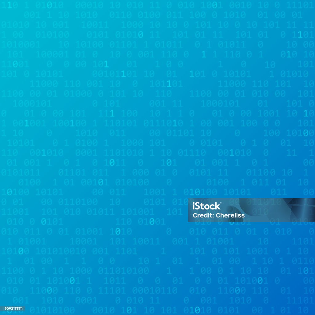 Binary Code Vector Technology Background With Zero And One Stock ...