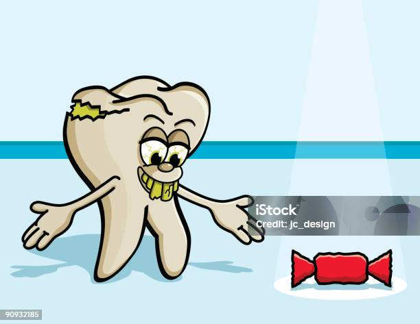 Rotten Tooth Character Stock Illustration - Download Image Now - Body Care, Candy, Cartoon