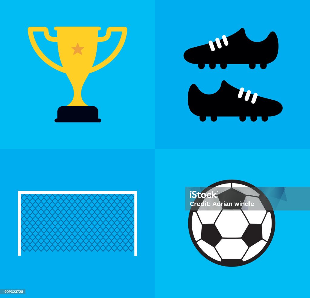Ilustración de Accesorios De Fútbol y más Vectores Libres de Derechos de  Fútbol - Fútbol, Pelota de fútbol, Poste de portería - iStock