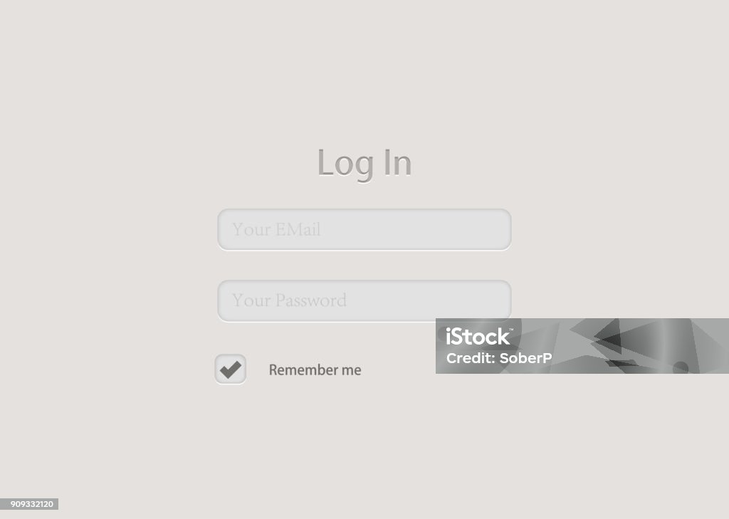 Sign In Form Background Vector Login Form Background Design Stock Illustration - Download Image ...