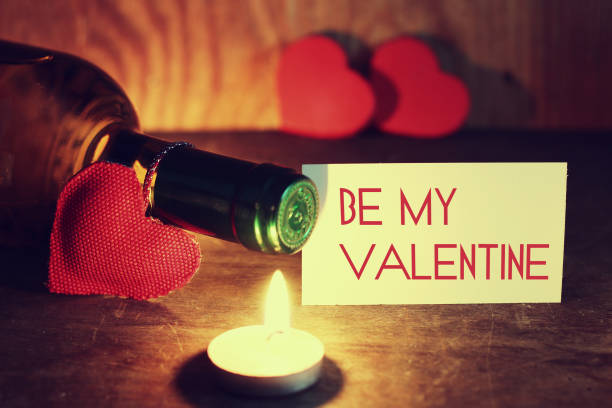istock Valentine's Day candles wine 909337282