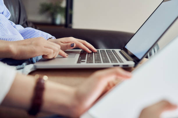istock Woman using blank screen tablet. Blank screen for the graphics. Concepts for Digital Technology in Everyday Life. 909346842