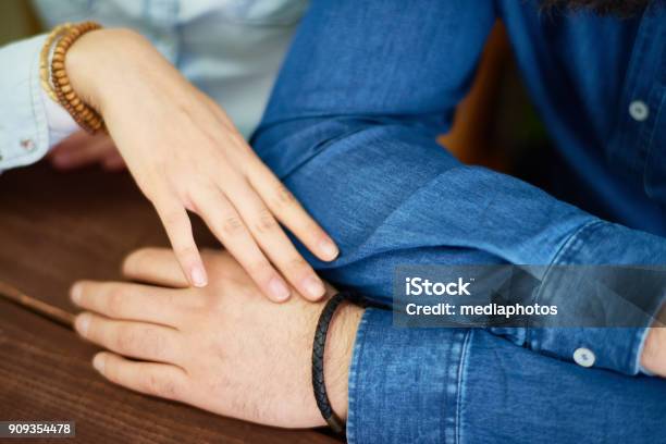 Soft Touches Stock Photo - Download Image Now - Men, Touching, Women