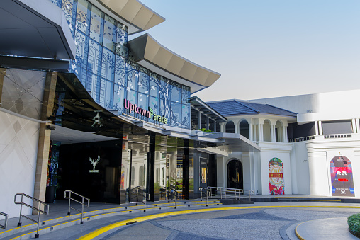 Facade of Megabox shopping mall in the developing area of Kowloon Bay, Kowloon peninsula. Hong Kong
