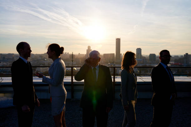istock Powerful confident business people managing city 909360250